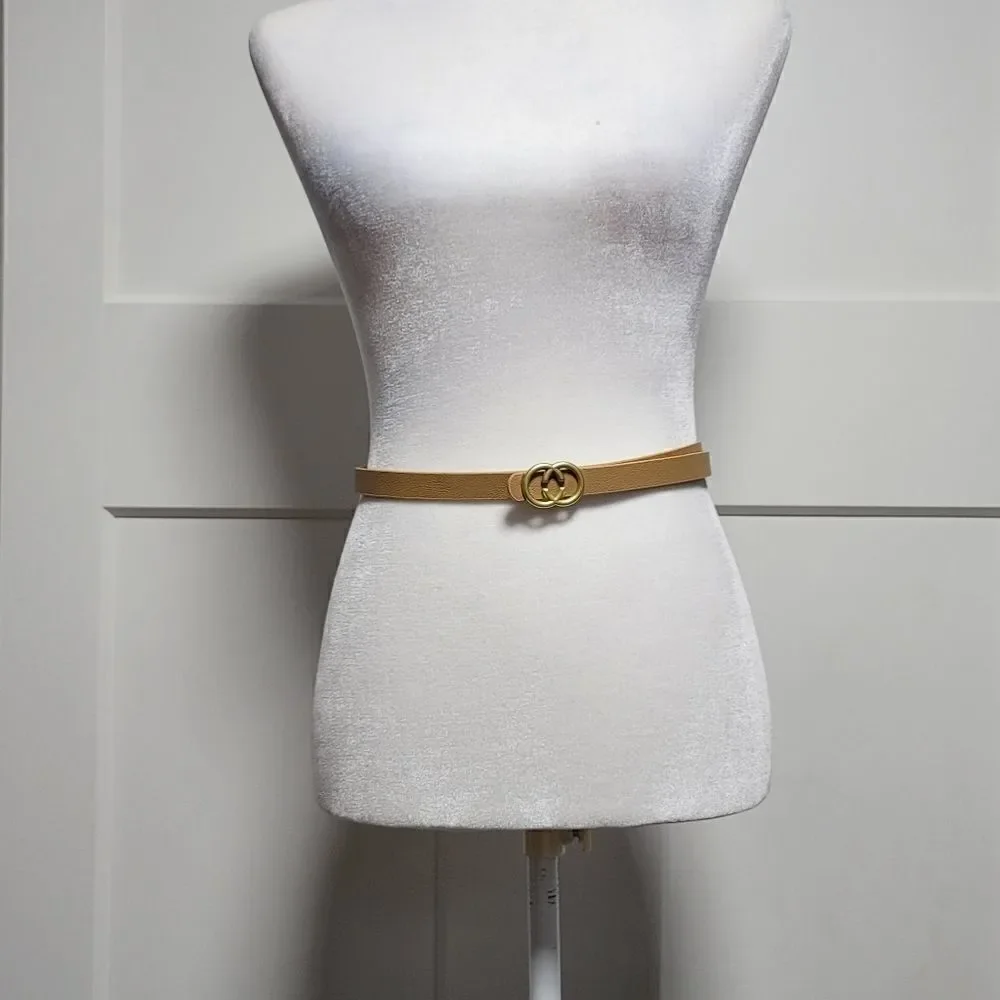 Vegan leather belt
